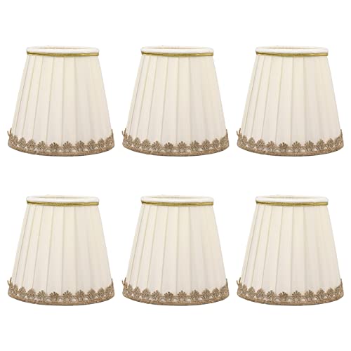6pcs Kerzenlampenschein Clip auf Stoffen Lampenschirme Set Tisch Wandlampe Schlafzimmer Dekoration 6pcs Kerzenlampenschein Clip auf Stoffen Lampenschirme Set Tisch Wandlampe Schlafzimmer Dekoration von YDRCESMI