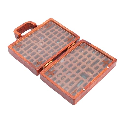 Box Rock Display Case Rock Collection Crystal Mineral Display Showcase Holzsteine Speicherorganisator Halter von YDRCESMI