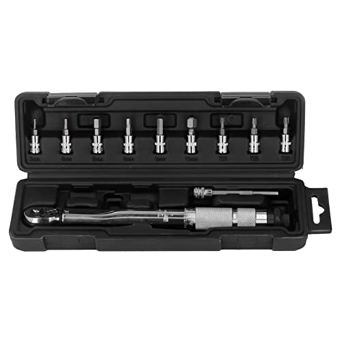YDRCESMI 1/4 Zoll Drehmomentschlüssel Set 1/4 -Zoll -Antriebs -Sechskantbit -Steckdose für Automobilmotorräder kleiner Motorwartung von YDRCESMI