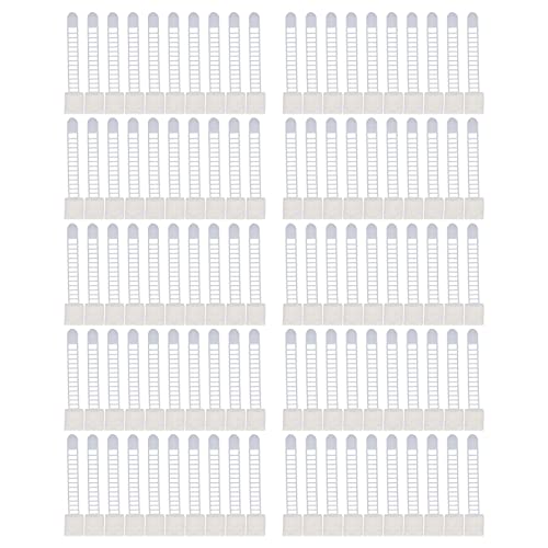 YDRCESMI 100 Stück selbstklebende Kabelmanagement-Clips, verstellbare Nylon-Gurtbinder, Drahtklemmen, Organizer, starke Fixierung, Büro (Weiß) von YDRCESMI