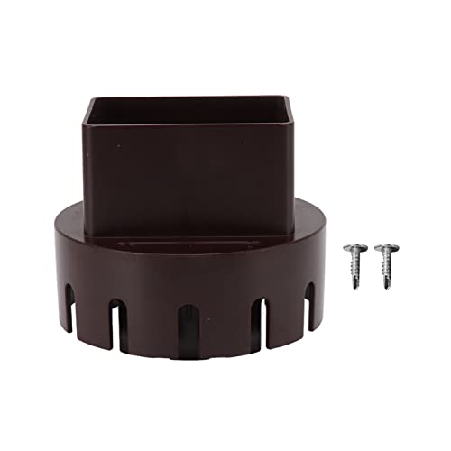 YDRCESMI Downspout -Adapter Kunststoffabflussadapteranschluss Schrauben Abflussrohr (Brown S 2x3in) von YDRCESMI