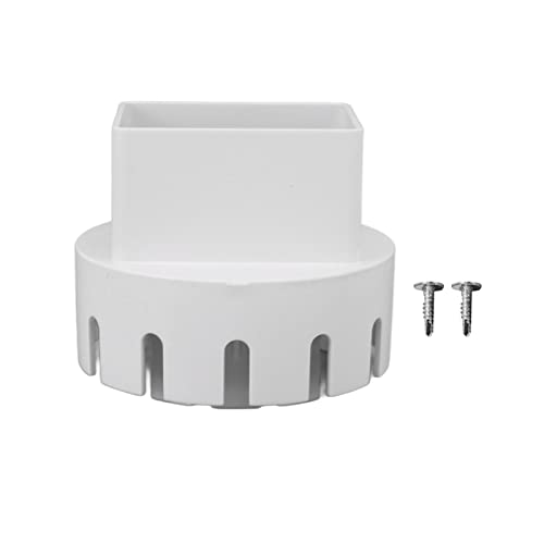 YDRCESMI Downspout -Adapter Kunststoffabflussadapteranschluss Schrauben Abflussrohr (Weiß L: 56-58 cm / 22-22,8 Zoll) von YDRCESMI