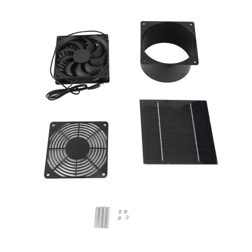 YDRCESMI Solar angetriebener Ableitungslüfter Professioneller effizienter Energieeinsparung Solarantrieb Duct Lüfter für Externe Dachboden Hundehaus Schuppen Hühner Coop 5W von YDRCESMI