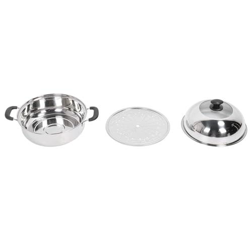 Ydrcesmi Edelstahl -Dampftopf mit Deckel verdickter Mehrzweck 2 -Tier -Dampfkochgeschirr für Fisch Meeresfrüchte gedämpfte Brötchen von YDRCESMI
