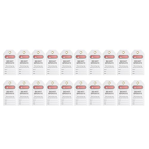 Ydrcesmi Lockout Tagout Tag PVC Sicherheitszeichen 20pcs Langable wasserfest für Industriegeräte Ydrcesmi Lockout Tagout Tag PVC Sicherheitszeichen 20pcs Langable wasserfest für Industriegeräte von YDRCESMI
