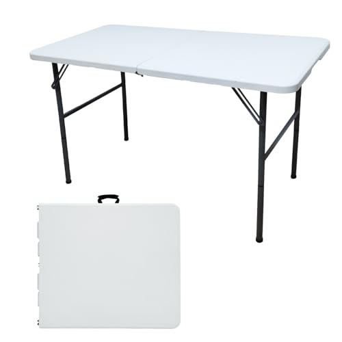 YDY+YQY Klapptisch, Tragbarer Hochbelastbarer Nutzungstisch Outdoor Esstisch Kartentisch mit Tragegriff - und Außenbereich geeignet für Camping Picknick Veranstaltungen Party Kartenspiele, Weiß YDY+YQY Klapptisch, Tragbarer Hochbelastbarer Nutzungstisch Outdoor Esstisch Kartentisch mit Tragegriff - und Außenbereich geeignet für Camping Picknick Veranstaltungen Party Kartenspiele, Weiß von YDY+YQY