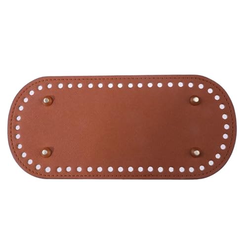 YDYAENIO 22x10cm Langer Boden for Stricktasche PU-Leder Taschenboden Handgefertigter mit Löchern DIY Häkeltaschenboden Zubehör zum Basteln von DIY(Brown) von YDYAENIO