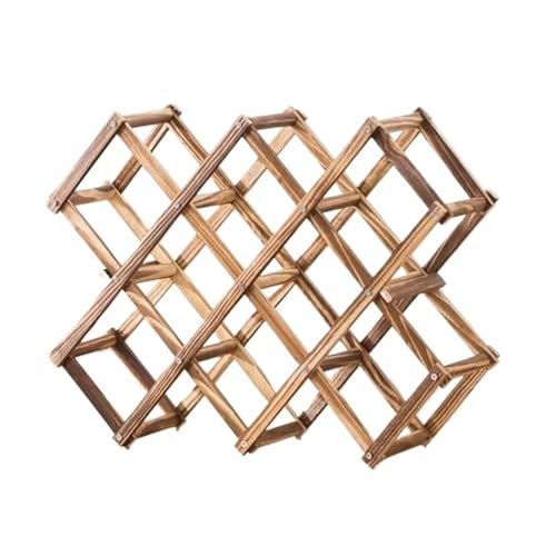 YDYAENIO 6/10 Flaschenhalter Weinregal aus Holz Küche montiert Bar Display-Ständer Holzregal Faltbares Weinlagerregal Bar-Zubehör(10 Bottles) von YDYAENIO