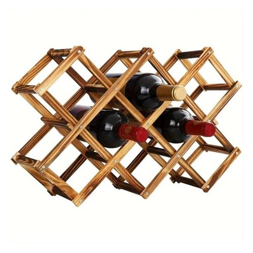 YDYAENIO Faltbares Weinregal aus Massivholz – Elegante und platzsparende Aufbewahrung von Weinflaschen, Dekoration for Küche Esszimmer, 1 Stück von YDYAENIO