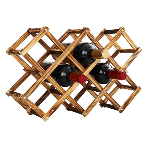 YDYAENIO Flaschen Kapazität Faltbares freistehendes Weinregal aus Holz Arbeitsplatten-Weinregale, Lager-Weinregal von YDYAENIO