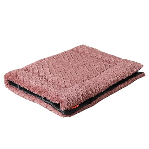 YDYAENIO Hundematte Herbst- und Winterbett Katzennest Lange Plüsch Warme Haustierhütte Schlafmatten for kleine mittelgroße Hunde Katzenbedarf(Pink,XL 100X67X2CM) von YDYAENIO