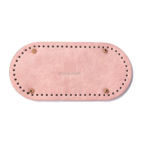 YDYAENIO Ovaler Boden for Stricktasche PU-Leder Basis Taschenzubehör Handgemachter DIY Häkelunterlage Gewebter Ledertaschenboden zum Basteln von DIY(Pink 2,25 * 12cm) von YDYAENIO