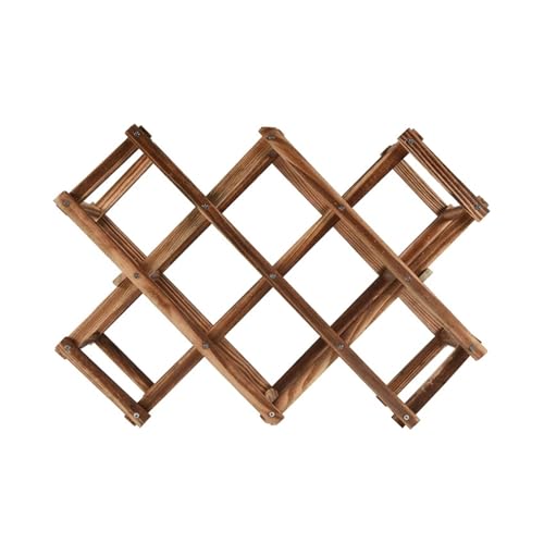 YDYAENIO Rotweinregal aus Holz, 10 Flaschenhalter, Halterung, Bar, Ausstellungsregal, klappbares Weinregal von YDYAENIO
