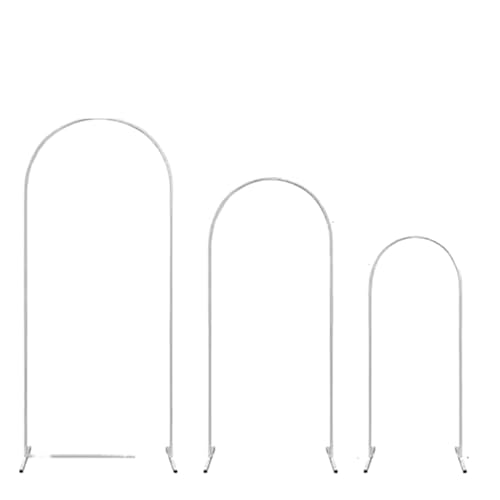 YDYAENIO Traubogen Hochzeit Hochzeitsbogen aus Metall, 3er-Set, Hintergrundständer for Hochzeit, Braut, Party-Dekoration for drinnen und draußen(White) von YDYAENIO