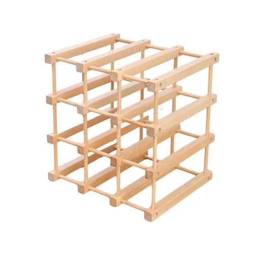 YDYAENIO Weinregal for 12 Flaschen, platzsparendes, stapelbares aus Holz for Zusammenbauen, modulare Aufbewahrung for die Arbeitsplatte(Color 1) von YDYAENIO