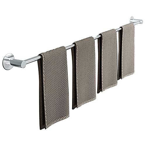 Badezimmer-Hardware und -küche Große Handtuchstange, Wandhalterung SUS304 Edelstahl Einzelhandtuchständer, lang, 30 cm-120cm, Schraubinstallation, Silber (Size : 120cm) von YDYFC