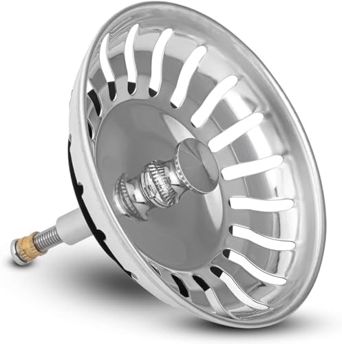 siebkörbchen spüle 82mm siebkörbchen Rostfrei siebkörbchen dichtung Spülbecken Siebkörbchen Universal Sieb Stöpsel Spülensieb für Spülbecken mit Exzenterbedienung,Überlaufbecken von YDYSAA