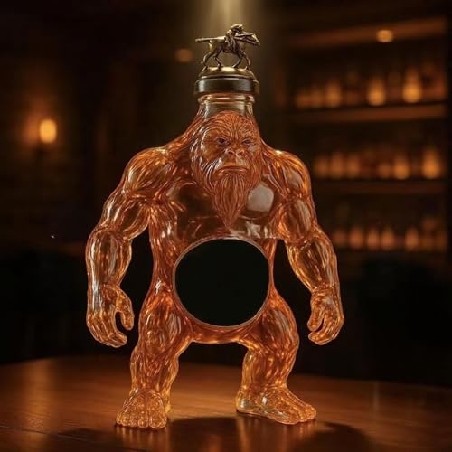 300ML Weindekanter Dekanter Whiskey Karaffe Statue - 3D-Whisky-Weinflasche In Gorillaform, Neuartiger Whisky-Dekanter Aus Glas, Exquisiter Handgeschnitzter Spirituosenspender Mit Tiermotiv(C) von YDZYFFS