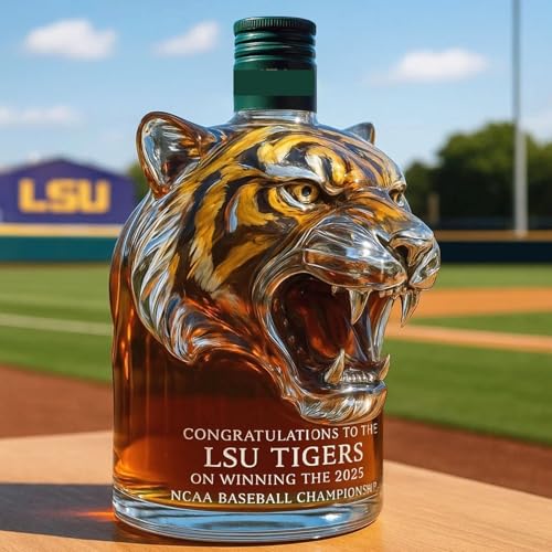 300ML Weindekanter Dekanter Whiskey Karaffe Statue - 3D-Whisky-Weinflaschen-Ornamente In Tigerkopfform, Mundgeblasene Whisky-Dekanter-Skulpturen Mit Auslaufsicherem Design(C) von YDZYFFS