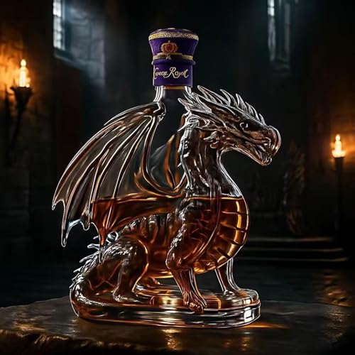 300ML Weindekanter Dekanter Whiskey Karaffe Statue - Whiskykaraffe Aus Glas In 3D-Drachenform, Kreatives Tiermotiv, Leere Weinflasche, Zur Weinaufbewahrung, Mundgeblasenes Weingeschenk 300ML Weindekanter Dekanter Whiskey Karaffe Statue - Whiskykaraffe Aus Glas In 3D-Drachenform, Kreatives Tiermotiv, Leere Weinflasche, Zur Weinaufbewahrung, Mundgeblasenes Weingeschenk von YDZYFFS