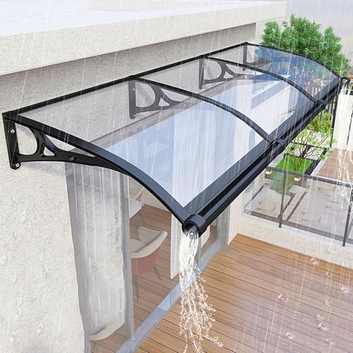 Außentür Baldachin Fenster Markise Aluminium Halterung Polycarbonat Abdeckung Regenschutz wasserdichte Veranda Vordach für Terrasse, Dach, Garten Außentür Baldachin Fenster Markise Aluminium Halterung Polycarbonat Abdeckung Regenschutz wasserdichte Veranda Vordach für Terrasse, Dach, Garten von YDkjwjw