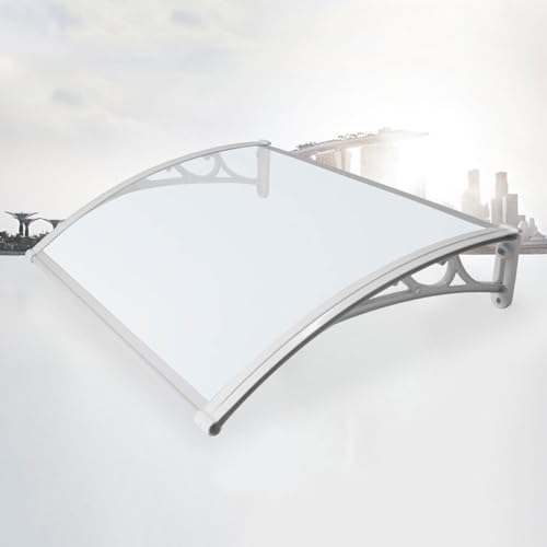 Haustür Vordach Außenmarkise Unterstand Fenster Regendach Abdeckung mit Polycarbonat-Dachplatten, Veranda Schatten Terrasse UV-Schutz für Hintertür Veranda Vordächer von YDkjwjw