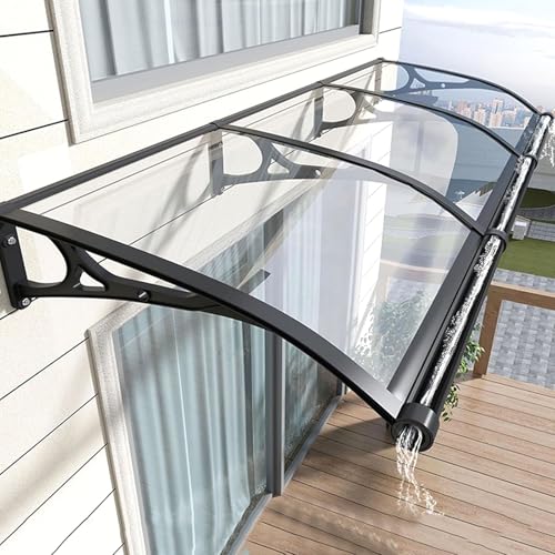 Haustür Vordach Outdoor wasserdichte Veranda Regen Vordächer Markise Türvordach mit Abflusswaschbecken, Aluminiumhalterung für Fenster, Dachabdeckung, Terrasse Haustür Vordach Outdoor wasserdichte Veranda Regen Vordächer Markise Türvordach mit Abflusswaschbecken, Aluminiumhalterung für Fenster, Dachabdeckung, Terrasse von YDkjwjw