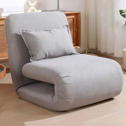 Klappbares Schlafsofa Cabrio Lazy Sofa Chair mit Verstellbarer Rückenlehne und Kissenboden Couch Lounge Chaise für Wohnzimmer Schlafzimmer Gästezimmer von YDkjwjw