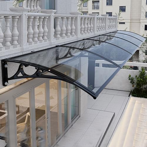 Markise für den Türeingang, Fenstermarkisen außen mit Aluminiumhalterung, UV-, Regen- und Schneeschutz, langlebiges Polycarbonat-Vordach für den Eingang, Balkon, Garage Markise für den Türeingang, Fenstermarkisen außen mit Aluminiumhalterung, UV-, Regen- und Schneeschutz, langlebiges Polycarbonat-Vordach für den Eingang, Balkon, Garage von YDkjwjw