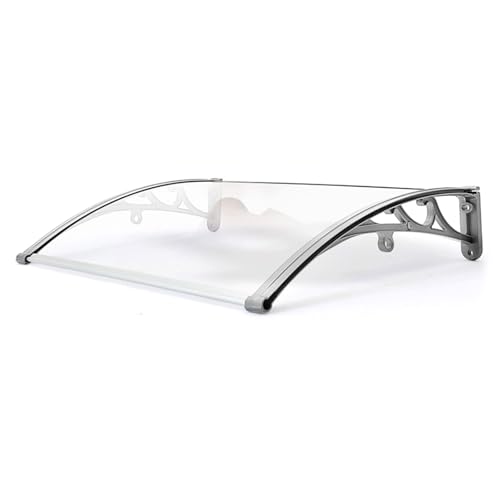 Türvordach, Außenmarkise Polycarbonat-Regenschutz mit Halterungen und Polycarbonatplatte, Schneeschutz für Veranda, Haustür, Terrasse, Fenster von YDkjwjw