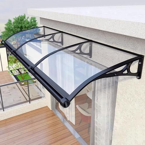 Türvordach Markise Fenster Garten Haustür Vordach für Außenschutz, Fenster Veranda Schatten Terrasse Dachabdeckung mit Abflusswaschbecken und Aluminiumhalterung von YDkjwjw
