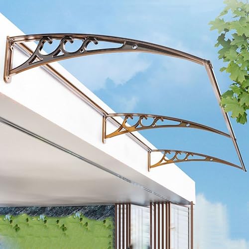 Türvordach Markise Fenster Türvordächer Regenschutzabdeckung für den Außenbereich mit Polycarbonatplatte Fensterdachabdeckung Markisendachplatten für UV-Wasserregen beständig Türvordach Markise Fenster Türvordächer Regenschutzabdeckung für den Außenbereich mit Polycarbonatplatte Fensterdachabdeckung Markisendachplatten für UV-Wasserregen beständig von YDkjwjw