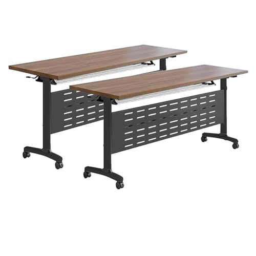 YDkjwjw 2 Pack klappbarer Konferenztisch mit Rädern, Mobile Meeting-Seminartische Konferenzraum klappbarer rechteckiger Besprechungstisch für Büro Haus Klassenzimmer YDkjwjw 2 Pack klappbarer Konferenztisch mit Rädern, Mobile Meeting-Seminartische Konferenzraum klappbarer rechteckiger Besprechungstisch für Büro Haus Klassenzimmer von YDkjwjw