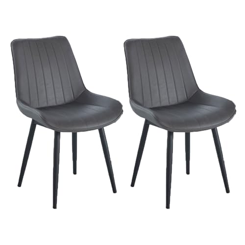 YDkjwjw 2 Stück Moderne Esszimmerstühle mit Rückenlehne, gepolstertem Sitz und massiven Metallbeinen, Esszimmerstühle für Esszimmer Wohnzimmer YDkjwjw 2 Stück Moderne Esszimmerstühle mit Rückenlehne, gepolstertem Sitz und massiven Metallbeinen, Esszimmerstühle für Esszimmer Wohnzimmer von YDkjwjw