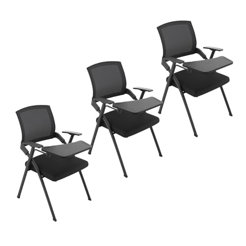 YDkjwjw 3 Pack klappbare Büro Schreibtischstuhl stapelbar Büro Gast Stühle Empfangsstühle Konferenzraum Stühle mit Flip-Up Tablet Arm YDkjwjw 3 Pack klappbare Büro Schreibtischstuhl stapelbar Büro Gast Stühle Empfangsstühle Konferenzraum Stühle mit Flip-Up Tablet Arm von YDkjwjw