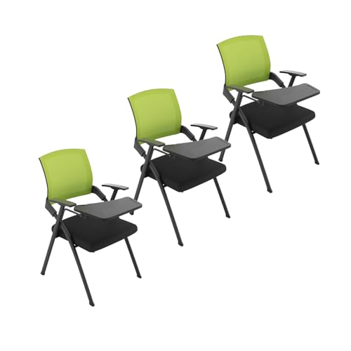 YDkjwjw 3 Pack klappbare Büro Schreibtischstuhl stapelbar Büro Gast Stühle Empfangsstühle Konferenzraum Stühle mit Flip-Up Tablet Arm YDkjwjw 3 Pack klappbare Büro Schreibtischstuhl stapelbar Büro Gast Stühle Empfangsstühle Konferenzraum Stühle mit Flip-Up Tablet Arm von YDkjwjw