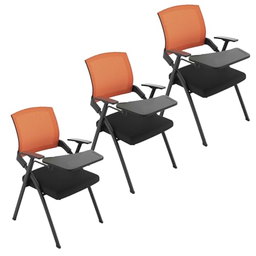 YDkjwjw 3 Pack klappbare Büro Schreibtischstuhl stapelbar Büro Gast Stühle Empfangsstühle Konferenzraum Stühle mit Flip-Up Tablet Arm YDkjwjw 3 Pack klappbare Büro Schreibtischstuhl stapelbar Büro Gast Stühle Empfangsstühle Konferenzraum Stühle mit Flip-Up Tablet Arm von YDkjwjw
