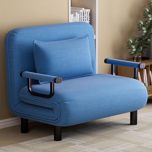 YDkjwjw 3-in-1-Klappschlafsessel Multifunktions-Schlafsofa für Erwachsene Einzelschlafsofa für Erwachsene mit Kissen und Verstellbarer Rückenlehne, Klappschlafcouch für Wohnzimmer, Schlafzimmer von YDkjwjw