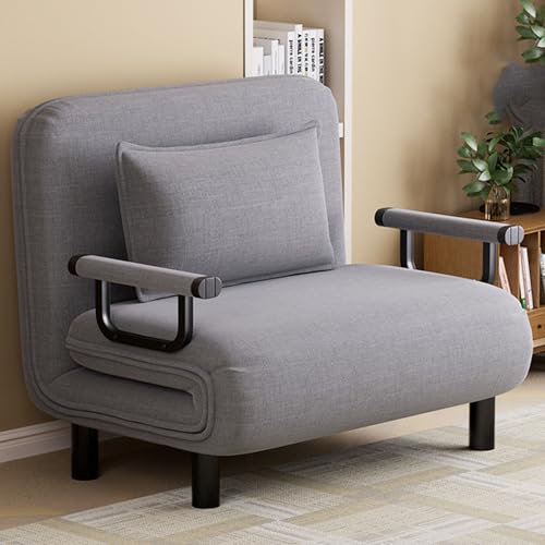 YDkjwjw 3-in-1-Klappschlafsessel Multifunktions-Schlafsofa für Erwachsene Einzelschlafsofa für Erwachsene mit Kissen und Verstellbarer Rückenlehne, Klappschlafcouch für Wohnzimmer, Schlafzimmer von YDkjwjw