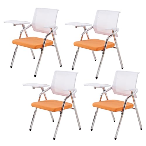 YDkjwjw 4 Pack stapelbar faltbar Ausbildung Stühle klappbar Schreibtischstuhl mit Flip-Up-Tablet Arm, atmungsaktive Mesh-Rückenlehne und dicken Sitzkissen, Konferenzraum Stuhl für Büro YDkjwjw 4 Pack stapelbar faltbar Ausbildung Stühle klappbar Schreibtischstuhl mit Flip-Up-Tablet Arm, atmungsaktive Mesh-Rückenlehne und dicken Sitzkissen, Konferenzraum Stuhl für Büro von YDkjwjw