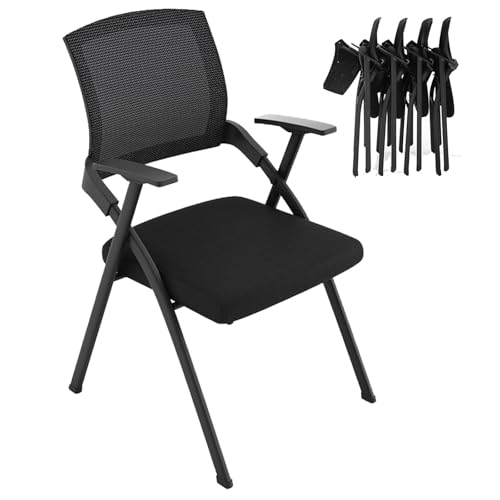 YDkjwjw 4 Stück stapelbar Konferenzraum Stühle mit Flip-Up Tablet Arm klappbar Bürostuhl mit Mesh zurück und Lendenwirbelstütze für Home Office Training Room YDkjwjw 4 Stück stapelbar Konferenzraum Stühle mit Flip-Up Tablet Arm klappbar Bürostuhl mit Mesh zurück und Lendenwirbelstütze für Home Office Training Room von YDkjwjw