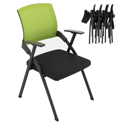 YDkjwjw 4 Stück stapelbar Konferenzraum Stühle mit Flip-Up Tablet Arm klappbar Bürostuhl mit Mesh zurück und Lendenwirbelstütze für Home Office Training Room YDkjwjw 4 Stück stapelbar Konferenzraum Stühle mit Flip-Up Tablet Arm klappbar Bürostuhl mit Mesh zurück und Lendenwirbelstütze für Home Office Training Room von YDkjwjw