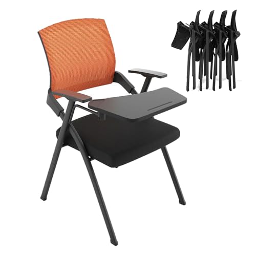 YDkjwjw 4 Stück stapelbar Konferenzraum Stühle mit Flip-Up Tablet Arm klappbar Bürostuhl mit Mesh zurück und Lendenwirbelstütze für Home Office Training Room YDkjwjw 4 Stück stapelbar Konferenzraum Stühle mit Flip-Up Tablet Arm klappbar Bürostuhl mit Mesh zurück und Lendenwirbelstütze für Home Office Training Room von YDkjwjw