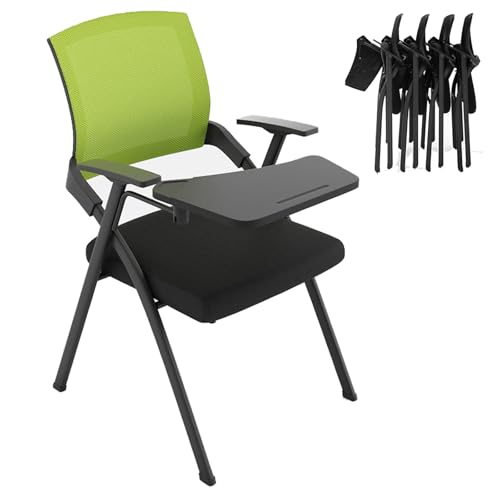 YDkjwjw 4 Stück stapelbar Konferenzraum Stühle mit Flip-Up Tablet Arm klappbar Bürostuhl mit Mesh zurück und Lendenwirbelstütze für Home Office Training Room YDkjwjw 4 Stück stapelbar Konferenzraum Stühle mit Flip-Up Tablet Arm klappbar Bürostuhl mit Mesh zurück und Lendenwirbelstütze für Home Office Training Room von YDkjwjw
