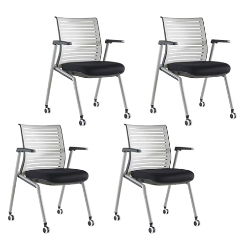 YDkjwjw 4 Stück stapelbar faltbar Ausbildung Stühle Folding Desk Chair mit atmungsaktiven Rückenlehne und dicken Sitzkissen, Konferenzraum Stuhl für Büro Gast Empfang Sitzung YDkjwjw 4 Stück stapelbar faltbar Ausbildung Stühle Folding Desk Chair mit atmungsaktiven Rückenlehne und dicken Sitzkissen, Konferenzraum Stuhl für Büro Gast Empfang Sitzung von YDkjwjw