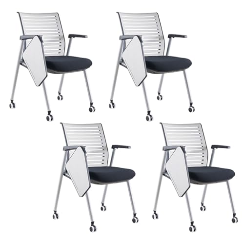 YDkjwjw 4 Stück stapelbar faltbar Ausbildung Stühle Folding Desk Chair mit atmungsaktiven Rückenlehne und dicken Sitzkissen, Konferenzraum Stuhl für Büro Gast Empfang Sitzung YDkjwjw 4 Stück stapelbar faltbar Ausbildung Stühle Folding Desk Chair mit atmungsaktiven Rückenlehne und dicken Sitzkissen, Konferenzraum Stuhl für Büro Gast Empfang Sitzung von YDkjwjw