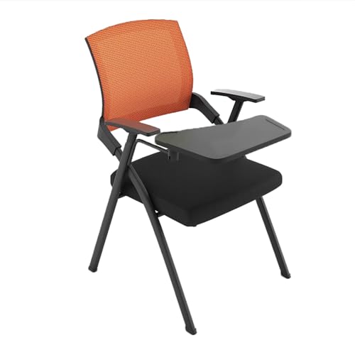 YDkjwjw 5 Pack Konferenzraumstühle mit Flip-Up-Tablet-Arm, klappbarer Büro-Schreibtischstuhl stapelbare Büro-Gästestühle Empfangsstühle von YDkjwjw