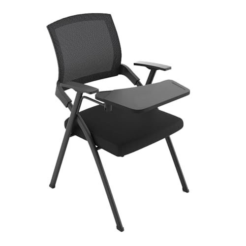 YDkjwjw 5 Pack Konferenzraumstühle mit Flip-Up-Tablet-Arm, klappbarer Büro-Schreibtischstuhl stapelbare Büro-Gästestühle Empfangsstühle von YDkjwjw
