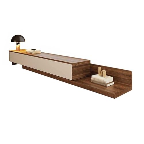 YDkjwjw Ausziehbarer TV-Ständer Mit Schublade, Moderner Medienkonsolenschrank Aus Holz Mit Offenen Regalen für Das Wohnzimmer von YDkjwjw