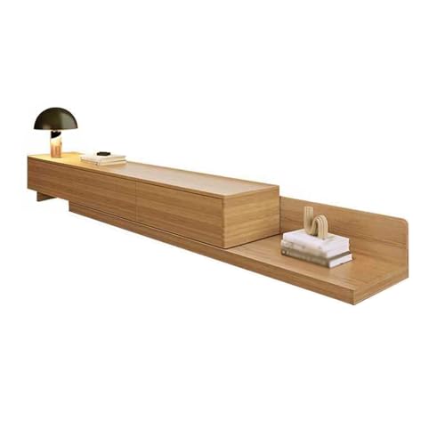 YDkjwjw Ausziehbarer TV-Ständer Mit Schublade, Moderner Medienkonsolenschrank Aus Holz Mit Offenen Regalen für Das Wohnzimmer von YDkjwjw